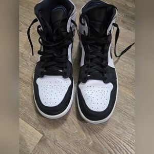 Men's Retro Air Jordan 1 Mid Royal Black Toe